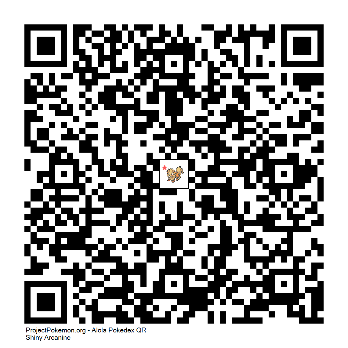 Cdigo QR de Arcanine variocolor
